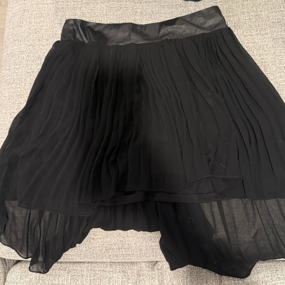 BCBGeneration: Black high low pleated skirt size small